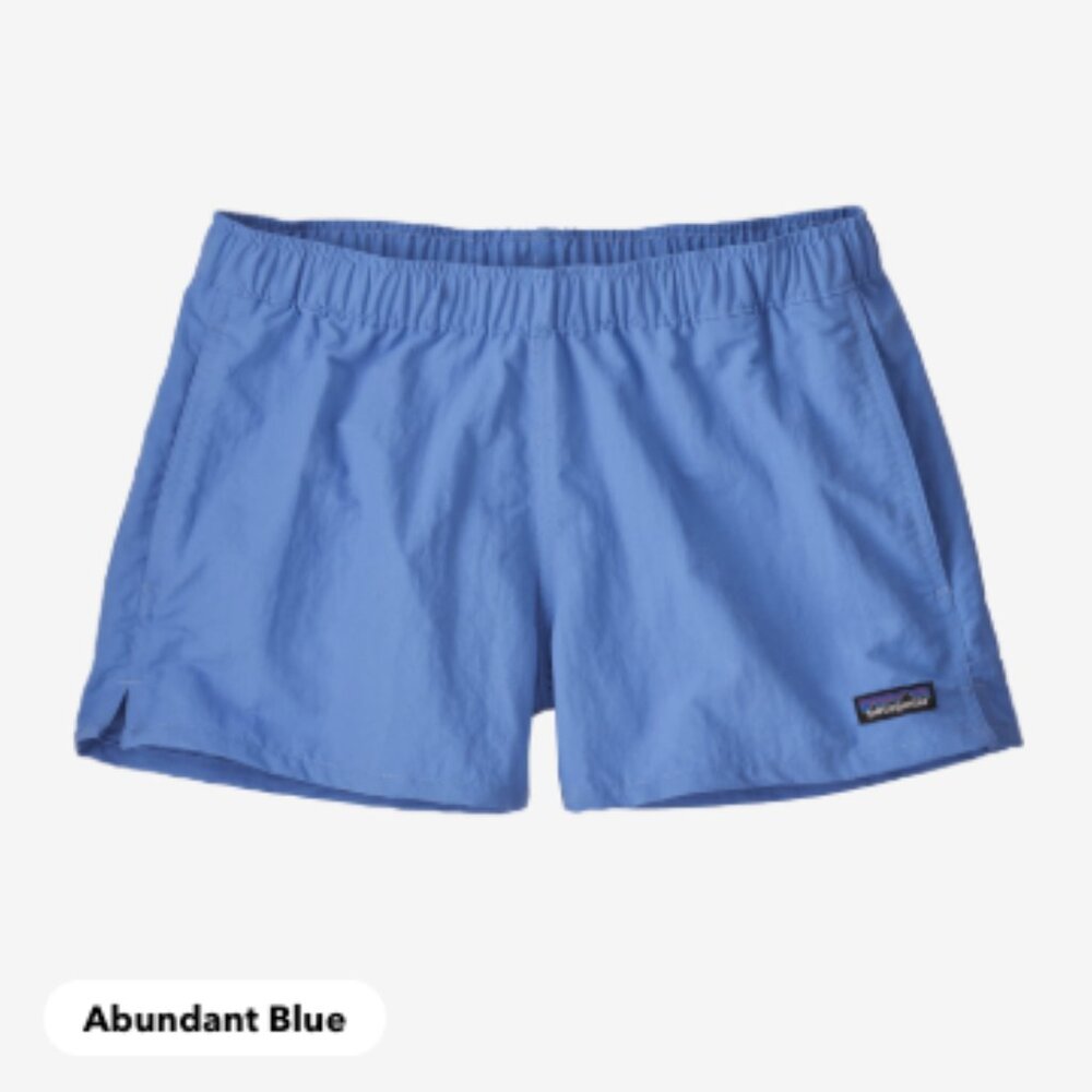 EUC PATAGONIA Blue Women's Barely Baggies Shorts 2 1/2" Size M